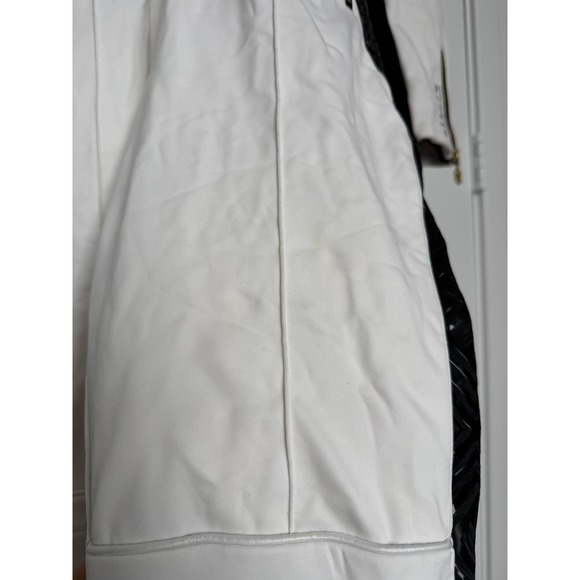 Luxury White Black Gold Fur Hooded Ski Suit Jumpsuit Women's Snowboard US 6 - Picture 8 of 16